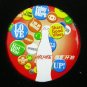 A Set of 2008 Coca-Cola 5 Bright Coke Pins With Tin Box