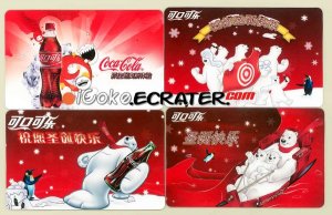 2006 Coca-Cola Wal-Mart China 10th Ann 4 Coke Bears Trading Cards