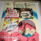 Learn to knit in just one day American School of Needlework 1210 by Jean Leinhauser