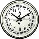 Keyboard & G-Clef Design Wall Clock 18" Round - Music Gift