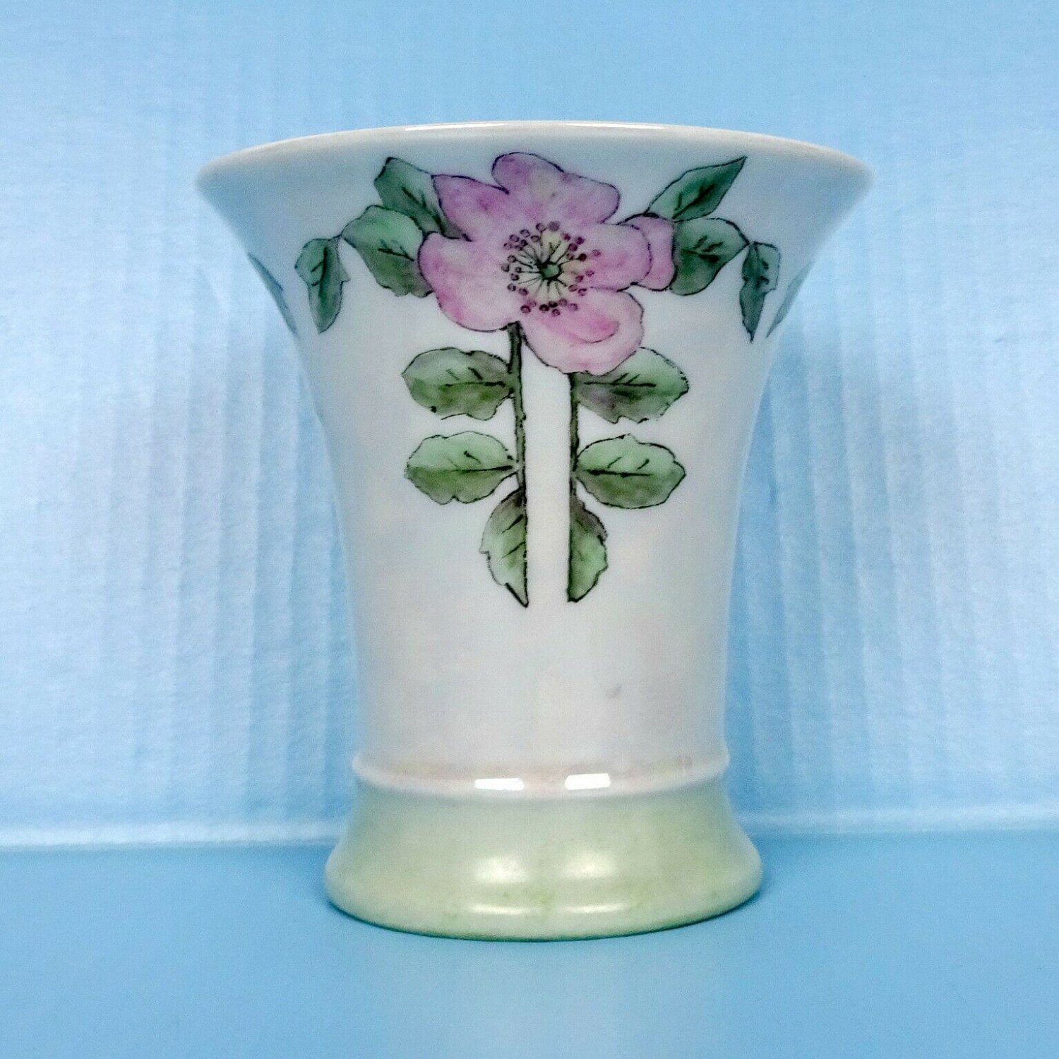 Thomas Bavaria Artist Signed Porcelain Vase Hand Painted Germany Roses ...