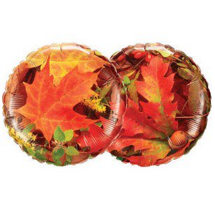 Fall Leaves Mylar Balloon