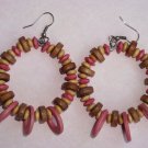 Free Shipping! Handcrafted Polymer clay Beads Circle Earrings