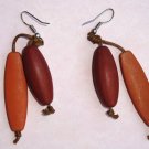 Free Shipping! Handcrafted Polymer Clay Brown Bead Earrings