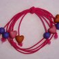 Free Shipping! Handcrafted Heart Beads Elastic Cord Bracelet