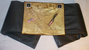 NAVY SERVICEMAN MOTIF GENUINE LEATHER WWE/RAW WRESTLING STYLE BELT