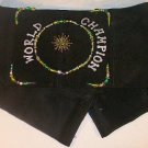 VINTAGE GREEN RHINESTONE GENUINE LEATHER WWE/RAW STYLE WRESTLING BELT