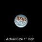 Jesus Rocks on Turquoise Background, One Inch Religious Button Badge Pin - 1168