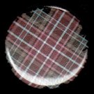 Pretty in Plaid in Red  1 Inch Pin Back Button Badge  - 1051