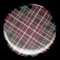 Pretty in Plaid in Red  1 Inch Pin Back Button Badge  - 1051