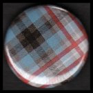 Pretty in Plaid in Red and Blue, 1 Inch Pin Back Button Badge  - 1057