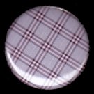 Pretty in Plaid in Lavender, 1 Inch Pin Back Button Badge  - 1060