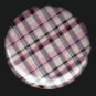 Pretty in Plaid in Navy and Pink, 1 Inch Pin Back Button Badge  - 1067