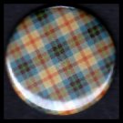 Pretty in Plaid in Shades of Blue Yellow and Red, 1 Inch Pin Back Button Badge  - 1080