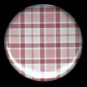 Pretty in Plaid in Shades of Pink and Tan, 1 Inch Button Badge Pin - 1082