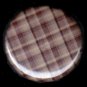 Pretty in Plaid in Shades of Brown, 1 Inch Button Badge Pin - 1085