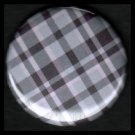 Pretty in Plaid in Shades of Purple, 1 Inch Button Badge Pin - 1090
