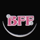 BFF on Black Background, 1 Inch BFF Button Badge Pinback - 2140