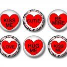 Conversation Valentine's Day 1 Inch Scrapbooking Flair Medallions Set of 12