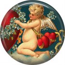 Vintage Valentine's Day Graphics 1 Inch Pinback Button Badge - 2090