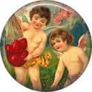 Vintage Valentine's Day Graphics 1 Inch Pinback Button Badge - 2095