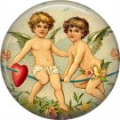 Vintage Valentine's Day Graphics 1 Inch Pinback Button Badge - 2102