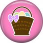Bunny Love, Easter 1 Inch Button Badge Pin Pinback Button - 2038