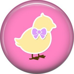 Bunny Love, Easter 1 Inch Button Badge Pin Pinback Button - 2043