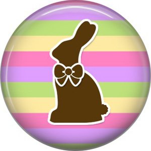 Bunny Love, Easter 1 Inch Button Badge Pin Pinback Button - 2047
