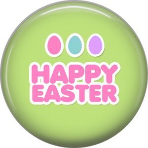 Bunny Love, Easter 1 Inch Button Badge Pin Pinback Button - 2048