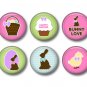 Easter Spring Time Bunny Love, 12 1 Inch Pinback Buttons - Set 1