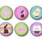 Easter Spring Time Bunny Love, 12 1 Inch Pinback Buttons - Set 1