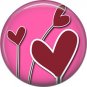 Wild Love Valentine's Day 1 Inch Pinback Button Badge Pin - 2117