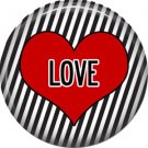 Wild Love Valentine's Day 1 Inch Pinback Button Badge Pin - 2118