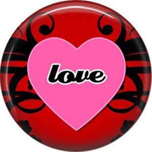 Wild Love Valentine's Day 1 Inch Pinback Button Badge Pin - 2120