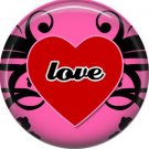 Wild Love Valentine's Day 1 Inch Pinback Button Badge Pin - 2137