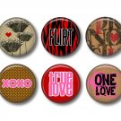 Wild Love Valentine's Day Set of 12 1 Inch Scrapbook Flair Medallions - Set 2