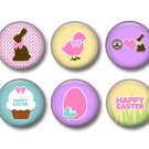 Bunny Love Set of 12 Spring and Easter 1 Inch Scrapbook Flair Medallions - Set 2