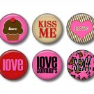 Wild Love Valentine's Day 12 1 Inch Pinback Button Badge Pins - Set 3