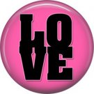 Wild Love Pink Love Valentine's Day 1 Inch Pinback Button Badge Pin - 2146