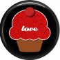 Wild Love Red Love Cupcake Valentine's Day 1 Inch Pinback Button Badge Pin - 2155