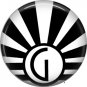 Art Deco Sunburst Alphabet Letter G, 1 Inch Button Badge Pin