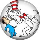 The Cat in the Hat Doctoring Nick, Dr. Seuss 1 Inch Pinback Button Badge - 6048