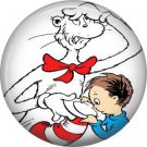 Nick Checking out the Hat, Dr. Seuss 1 Inch Pinback Button Badge - 6045
