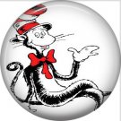 The Cat in the Hat Sitting, Dr. Seuss 1 Inch Pinback Button Badge - 6042