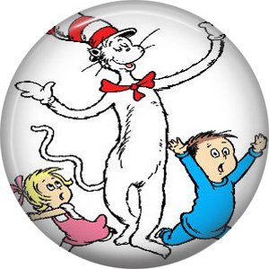 The Cat in the Hat Troublemaker, Dr. Seuss 1 Inch Pinback Button Badge - 6039