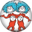 Thing 1 and Thing 2, Dr. Seuss 1 Inch Pinback Button Badge - 6036