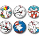 Dr. Seuss Cat in the Hat Set of 12 1 Inch Scrapbook Flair Medallions - Set 1