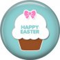 Happy Easter Cupcake on Blue Background Spring 1 Inch Button Badge Pin Pinback Button - 2053