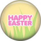 Happy Easter on Yellow Background 1 Inch Button Badge Pin Pinback Button - 2055